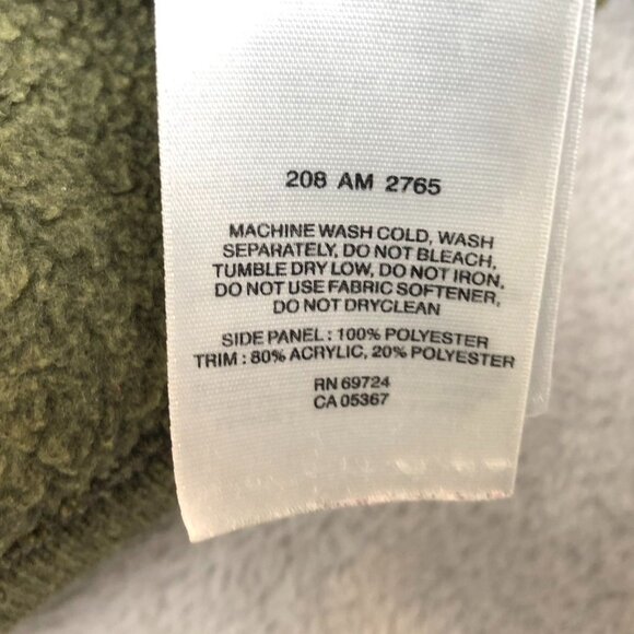 Columbia Men Jacket Large Pullover Sherpa Lined Cozy Green 1/4 Zip Fleece Casual - Picture 8 of 12